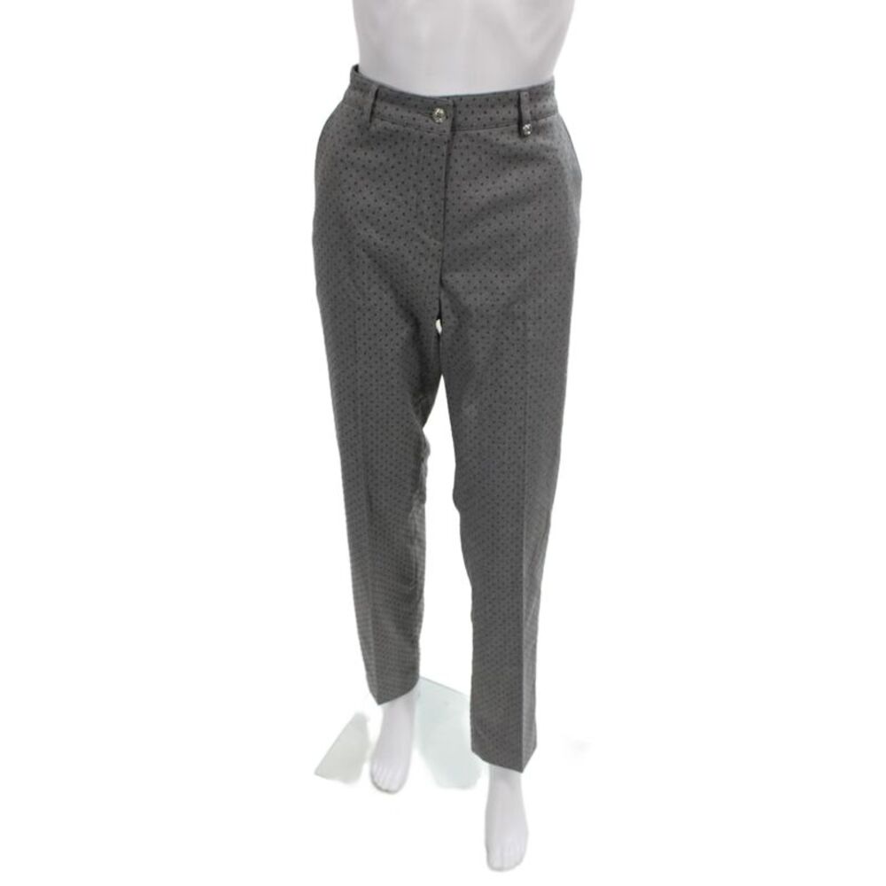 Golfino Women Dress Pants Gray Polka Dot Size 6